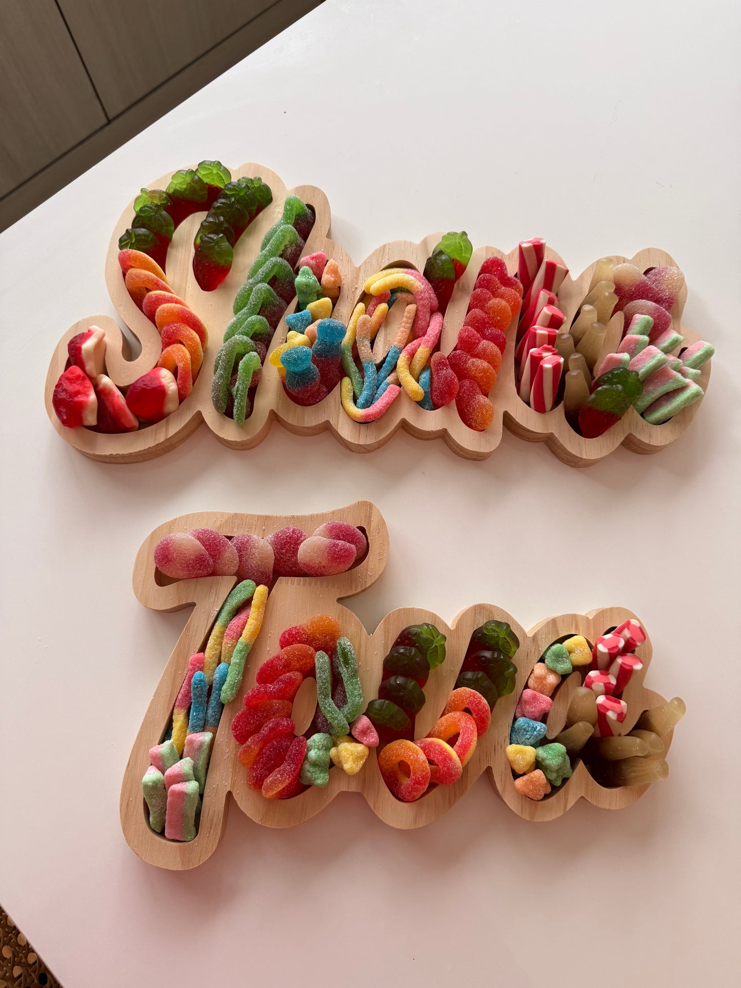 Shana Tova Wooden Rosh Hashanah Candy Tray | Jewish New Year Hostess Gift