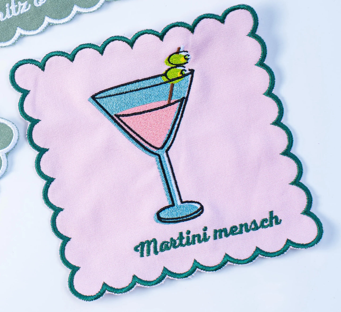 Martini Mensch Embroidered Cocktail Napkins