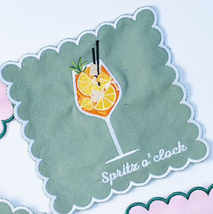 Martini Mensch Embroidered Cocktail Napkins