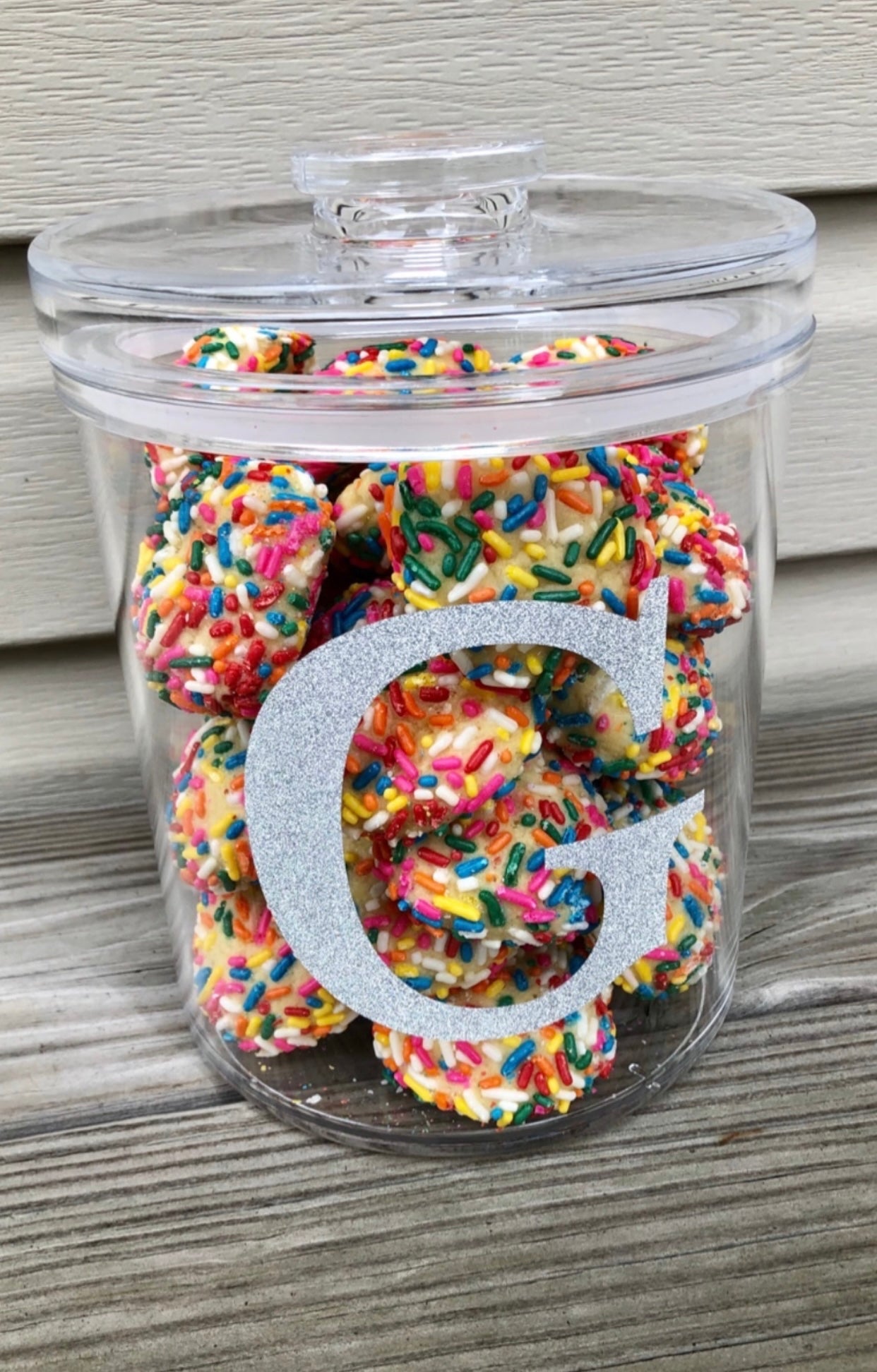 Lucite Personalized Cookie Jar