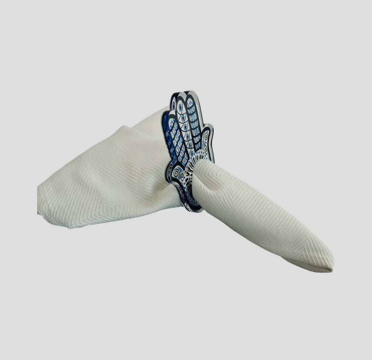 Acrylic Hamsa Napkin Ring - set of 4