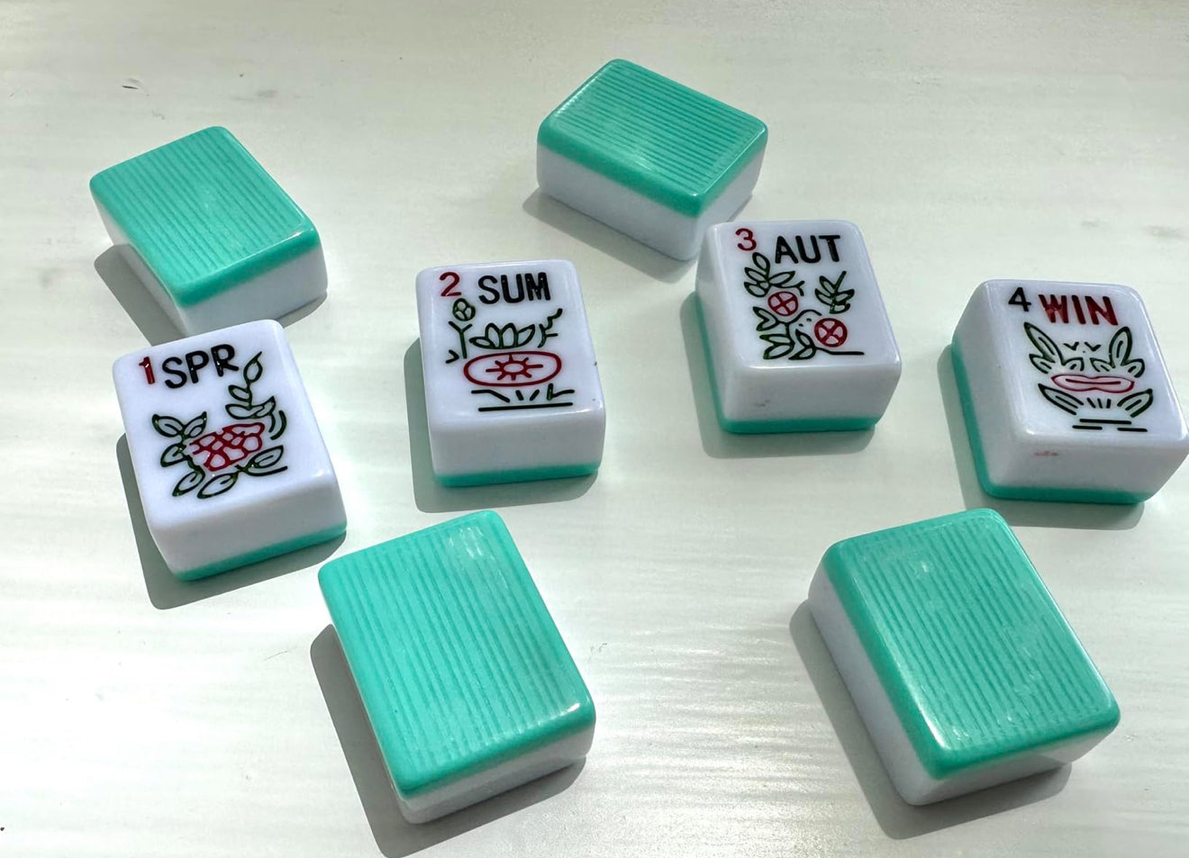 Mahjong Tiles - complete 166 Acrylic Mahjong Tile Set
