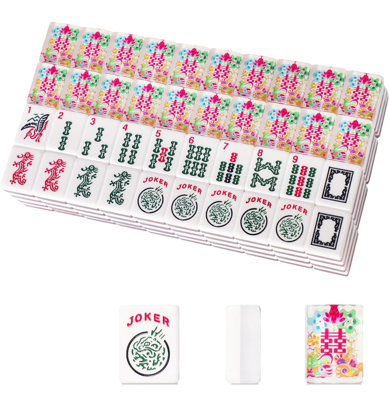 Mahjong Tiles - complete 166 Acrylic Mahjong Tile Set
