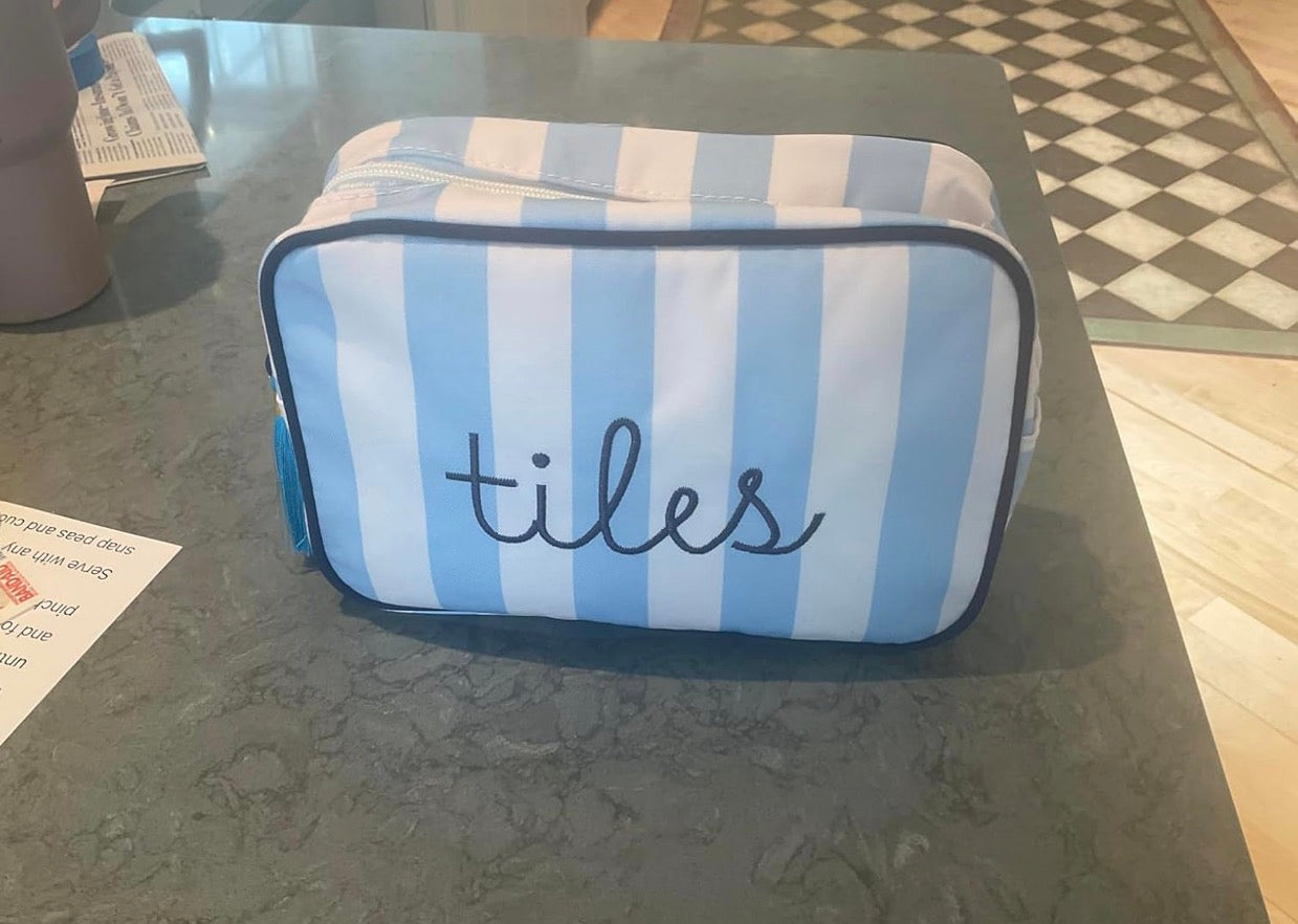 Mahjong Fabric Tile Bag with Tassels