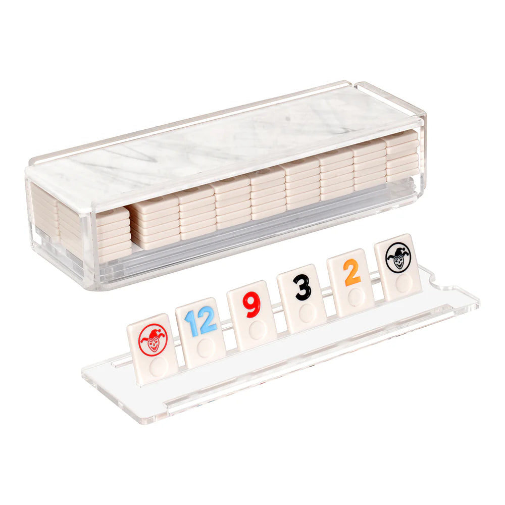 Lucite Acrylic Rummikub Tile Game Set