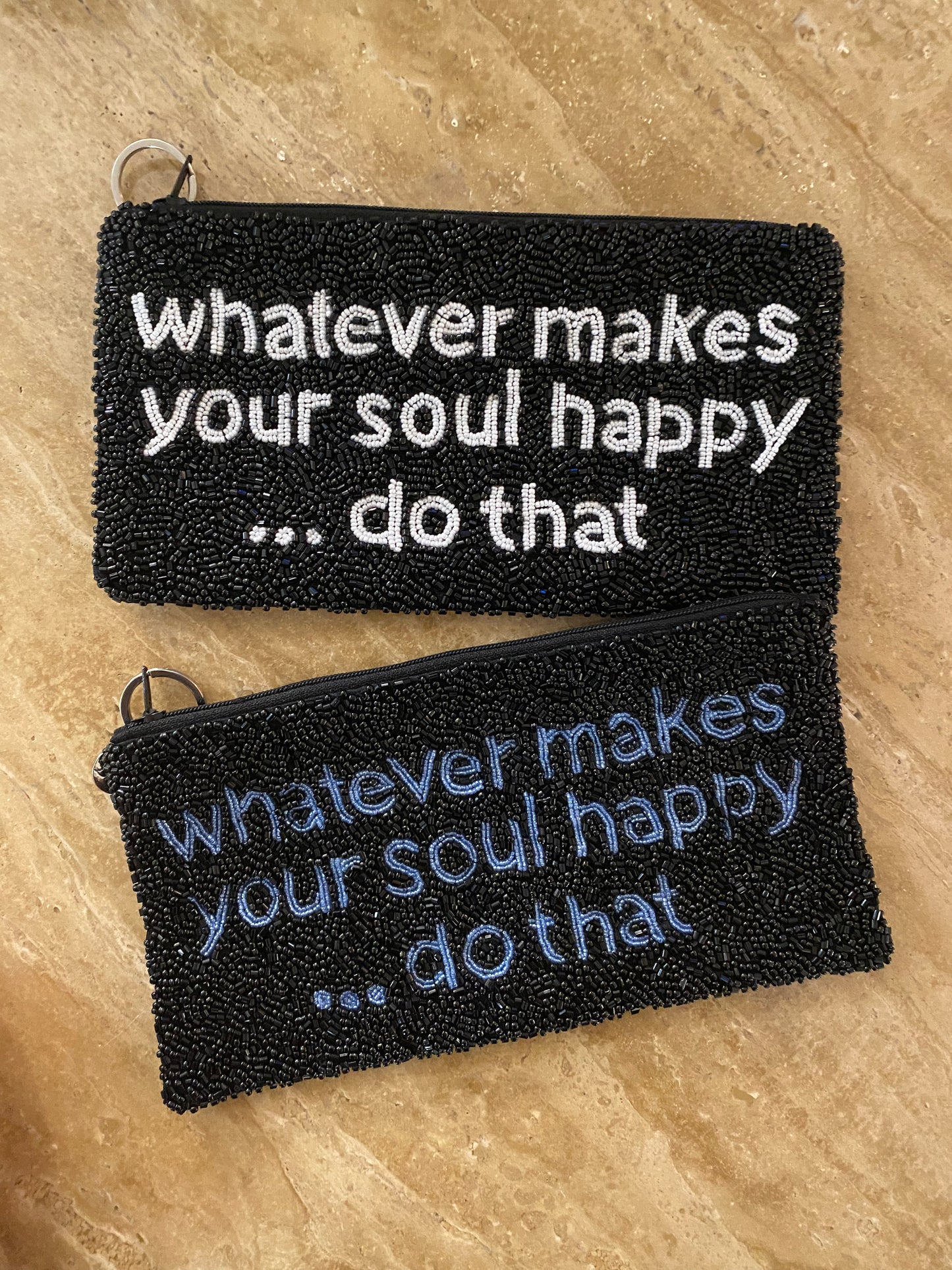 Whatever Makes Your Soul Happy Beaded Pouch