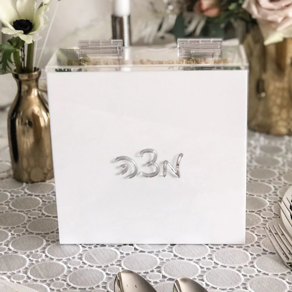 Lucite Matzah Box with Hebrew Text