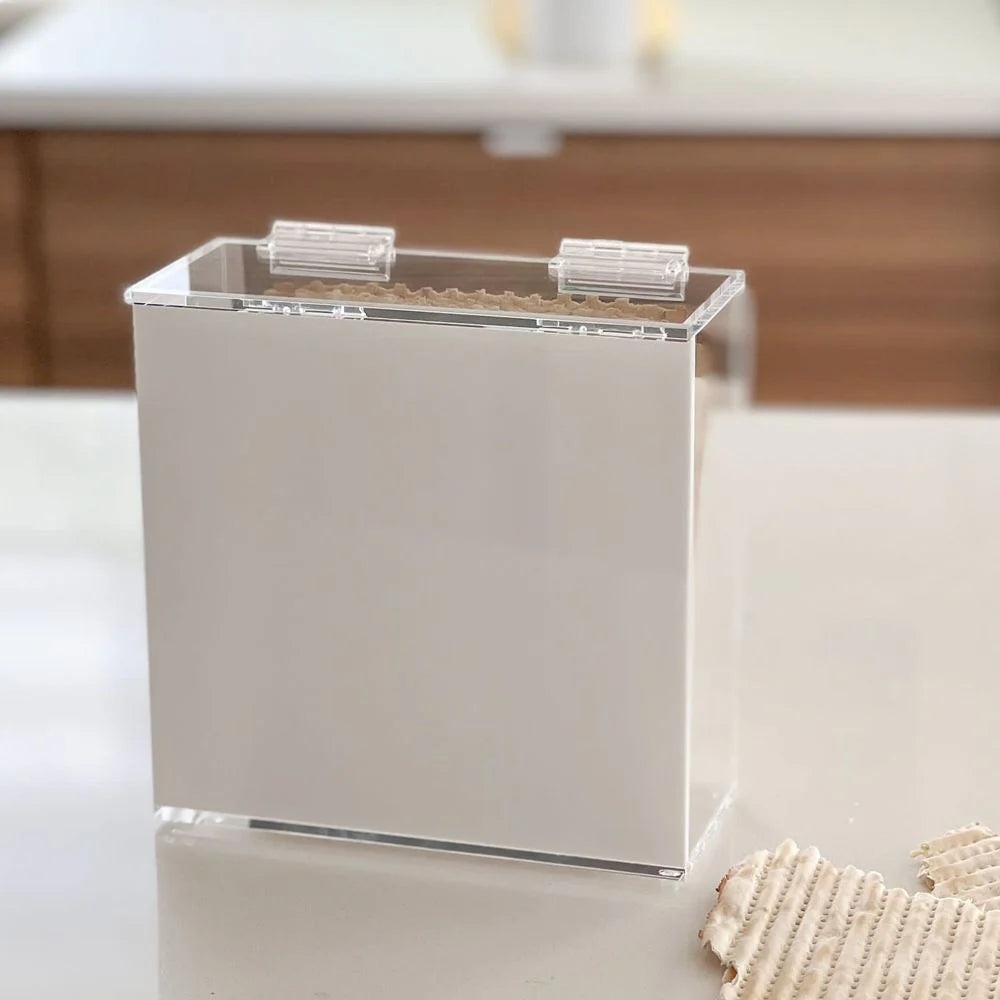 Lucite Matzah Box with Hebrew Text