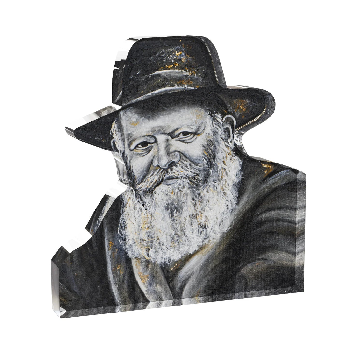 Lucite acrylic gedolim rabbi sculpture