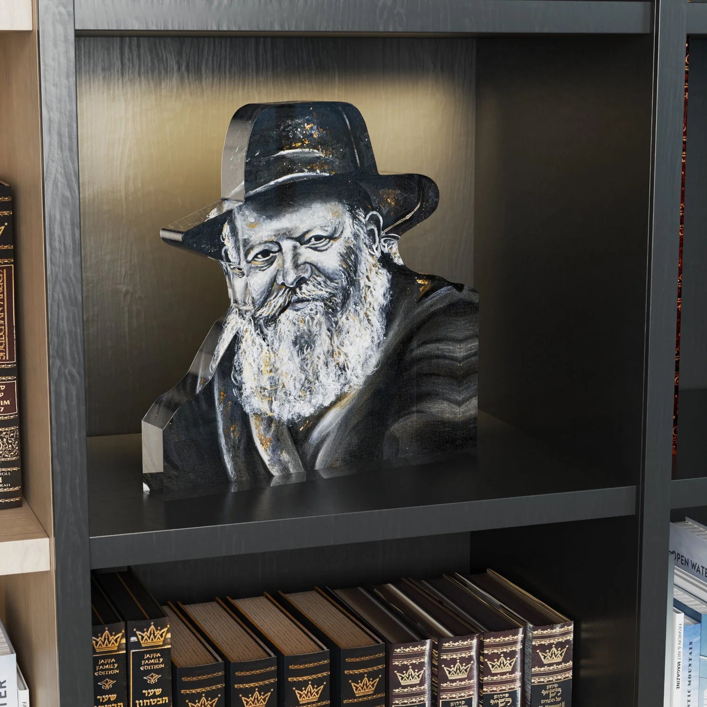 Gedolim Block Sculpture - Acrylic Lucite Sculpture
