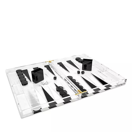 Lucite Backgammon Game Set - Premium Acrylic Board | Luxe Games
