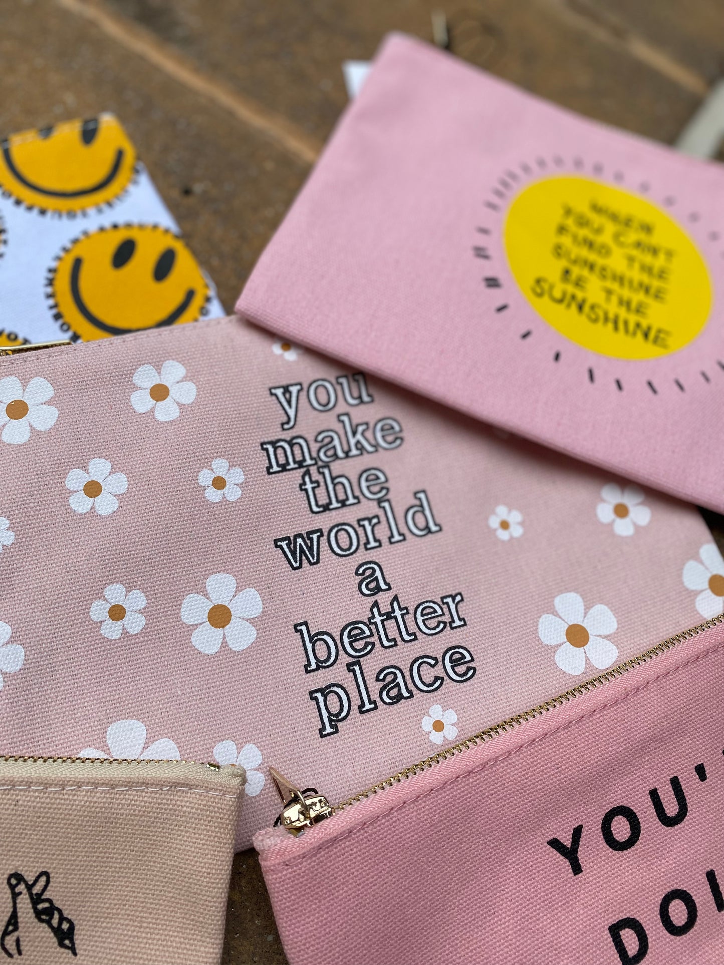 You Make the World A Better Place Canvas Pouch