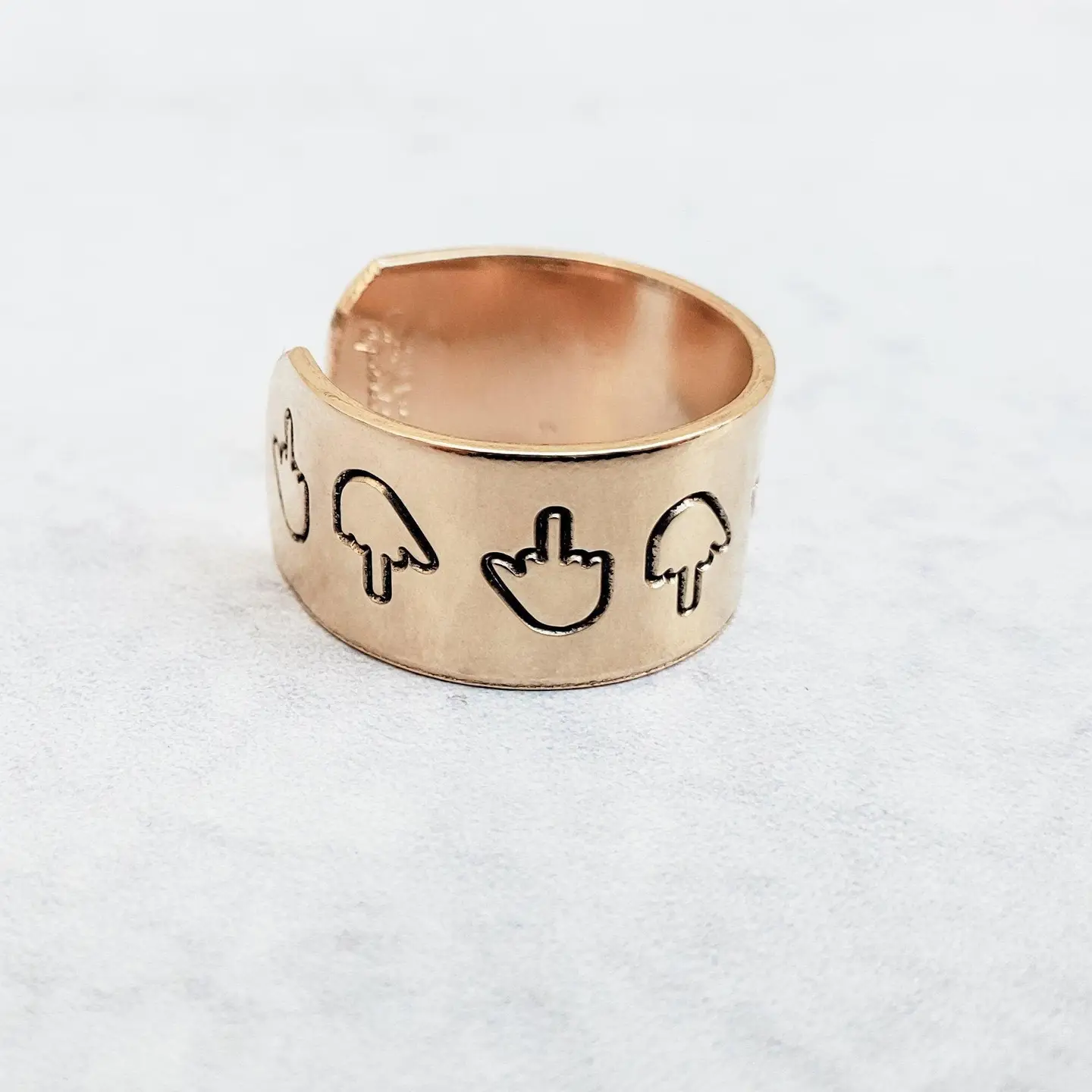 Magen David Middle Finger Ring