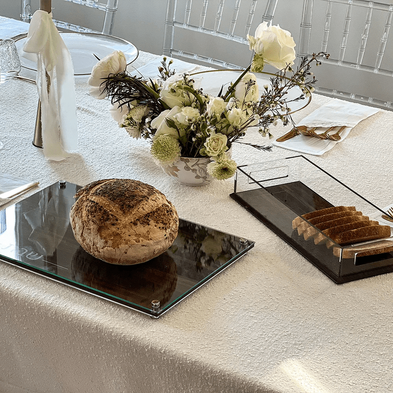 Lucite & Wood Look Challah Serving Tray - Little Somethings NYC