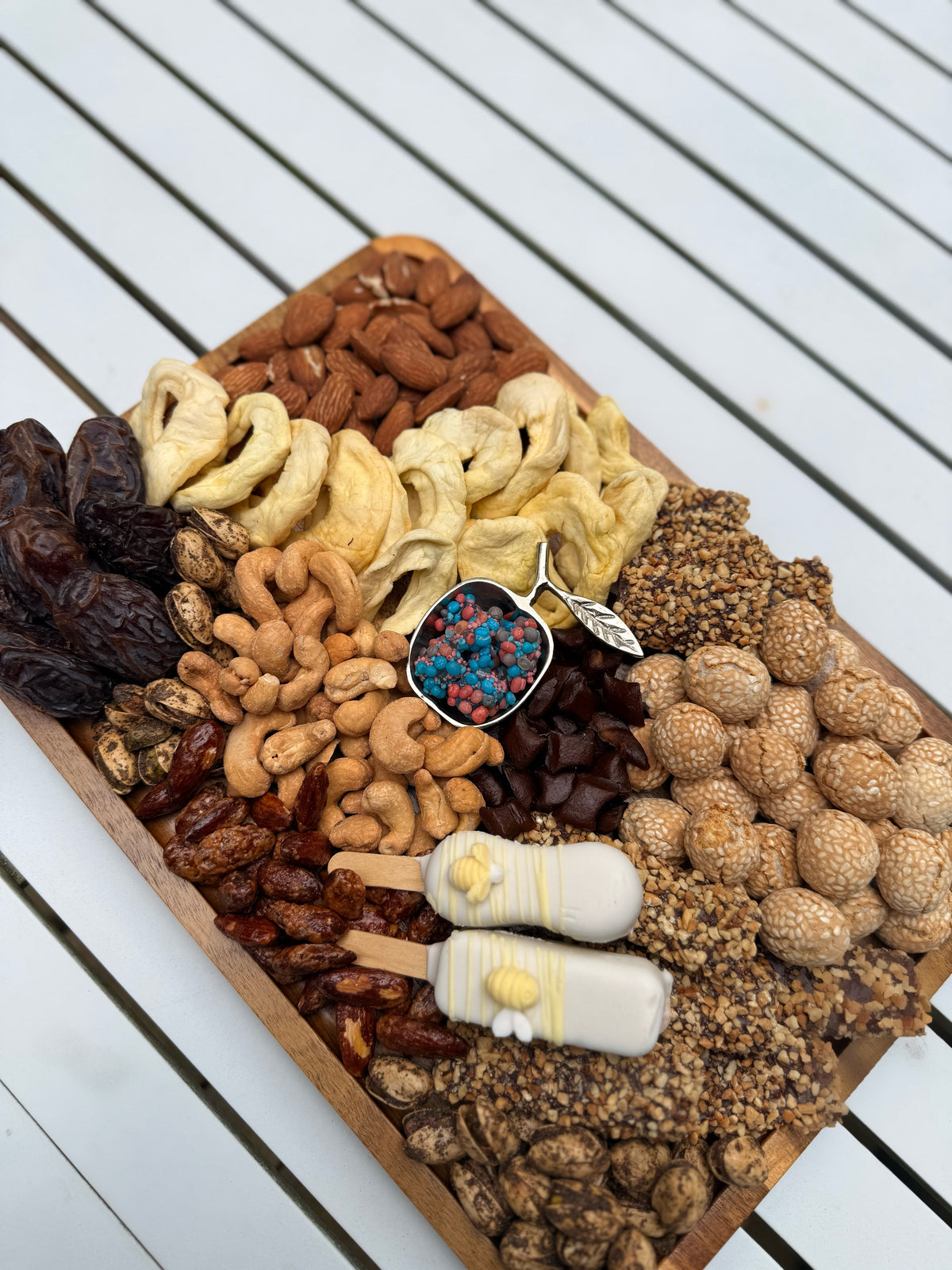 Rosh Hashanah Grazing Board | Nuts, Dried Fruit & Chocolate-Covered Treats