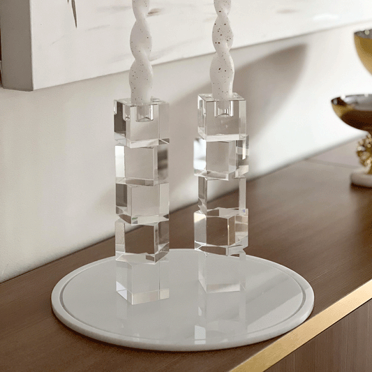 Crystal Taper Candlesticks