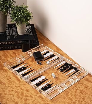 Lucite backgammon