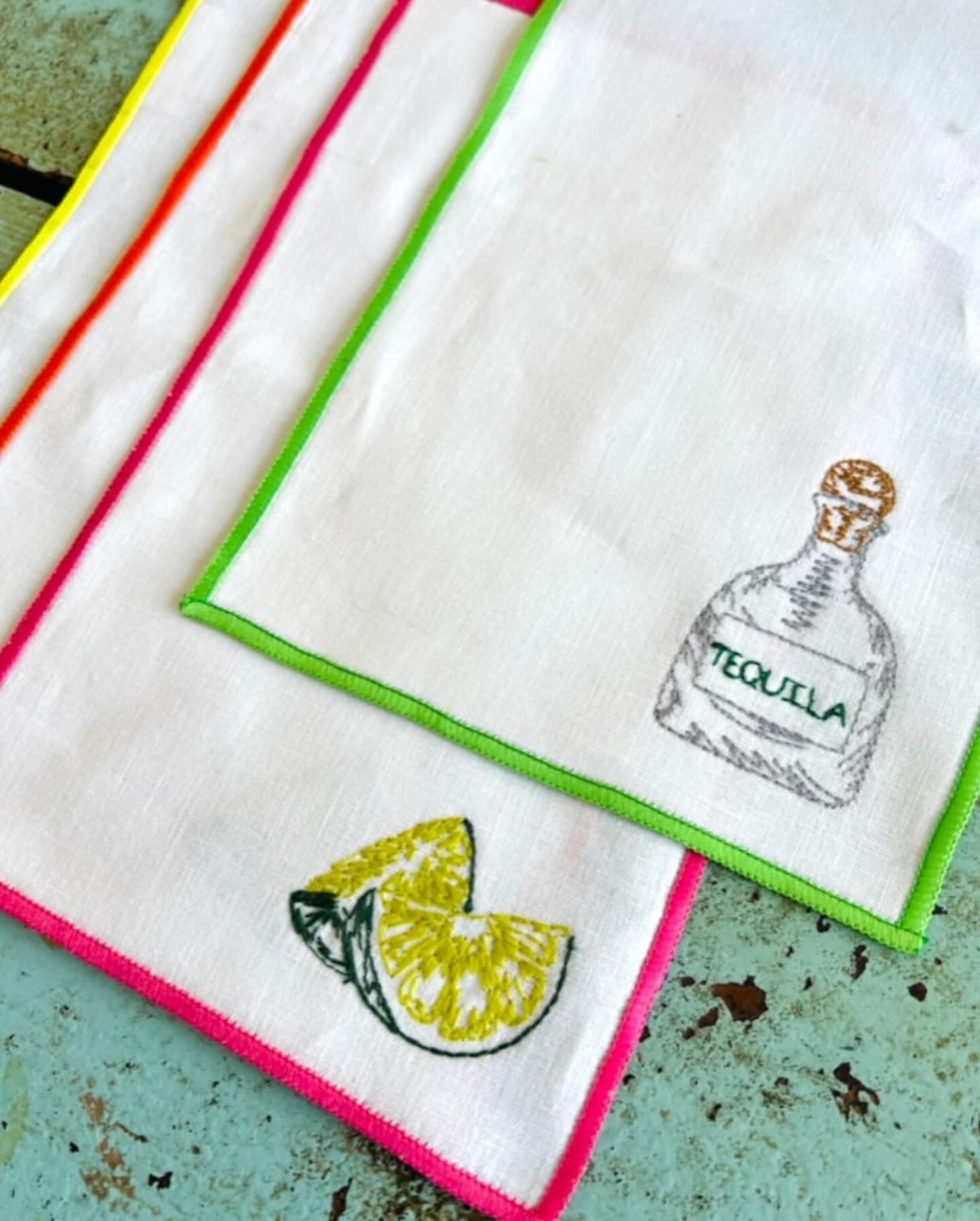 Tequila & Limes embroidered napkins