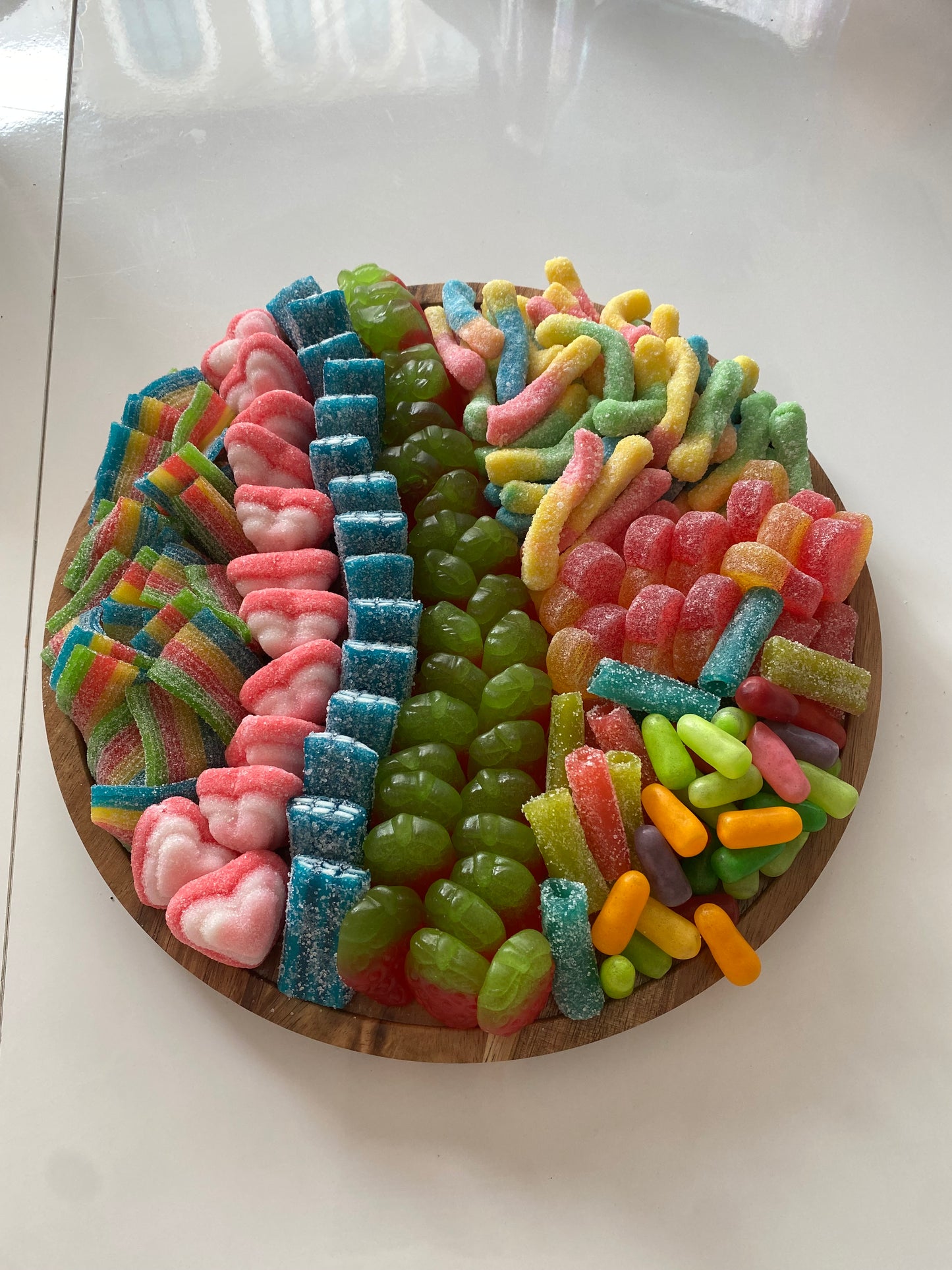 Kosher Candy Tray on Reusable Bamboo Charcuterie Board | Perfect Hostess, Shabbat & Holiday Gift