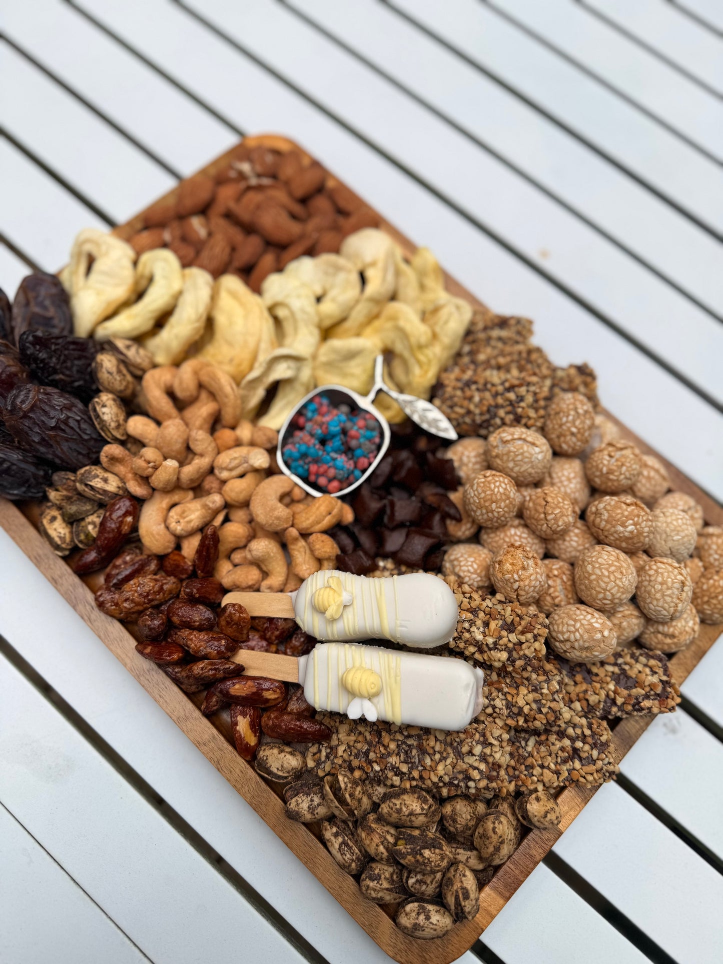 Rosh Hashanah Grazing Board | Nuts, Dried Fruit & Chocolate-Covered Treats