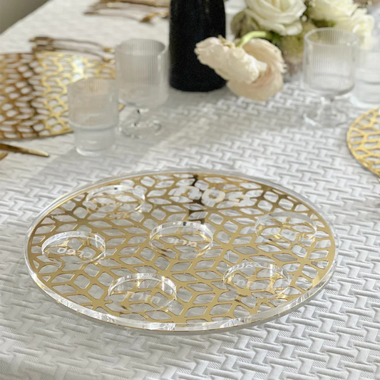 Lucite & Laser Cut Seder Plate