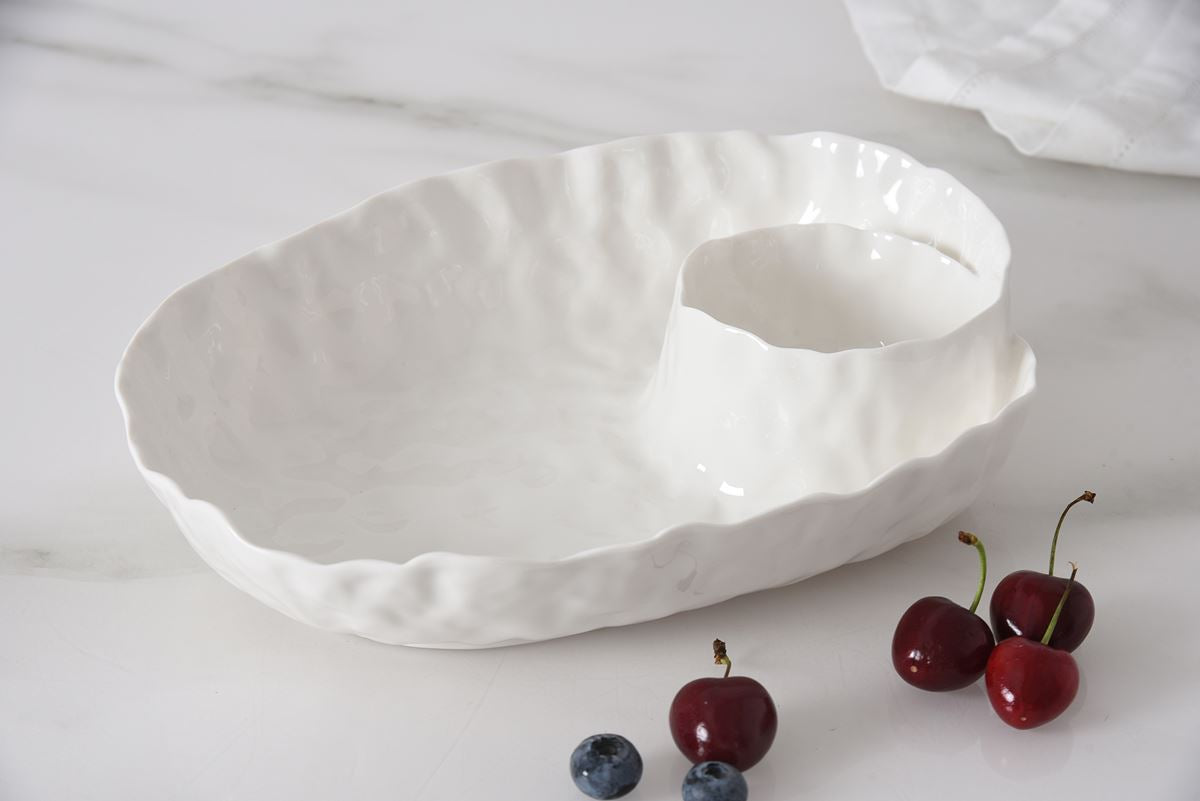 Porcelain Oval Chip & Dip