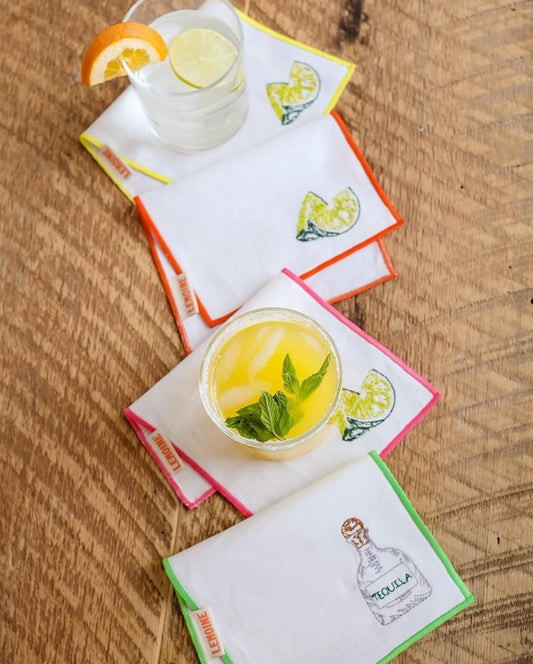 Tequila & Limes embroidered napkins