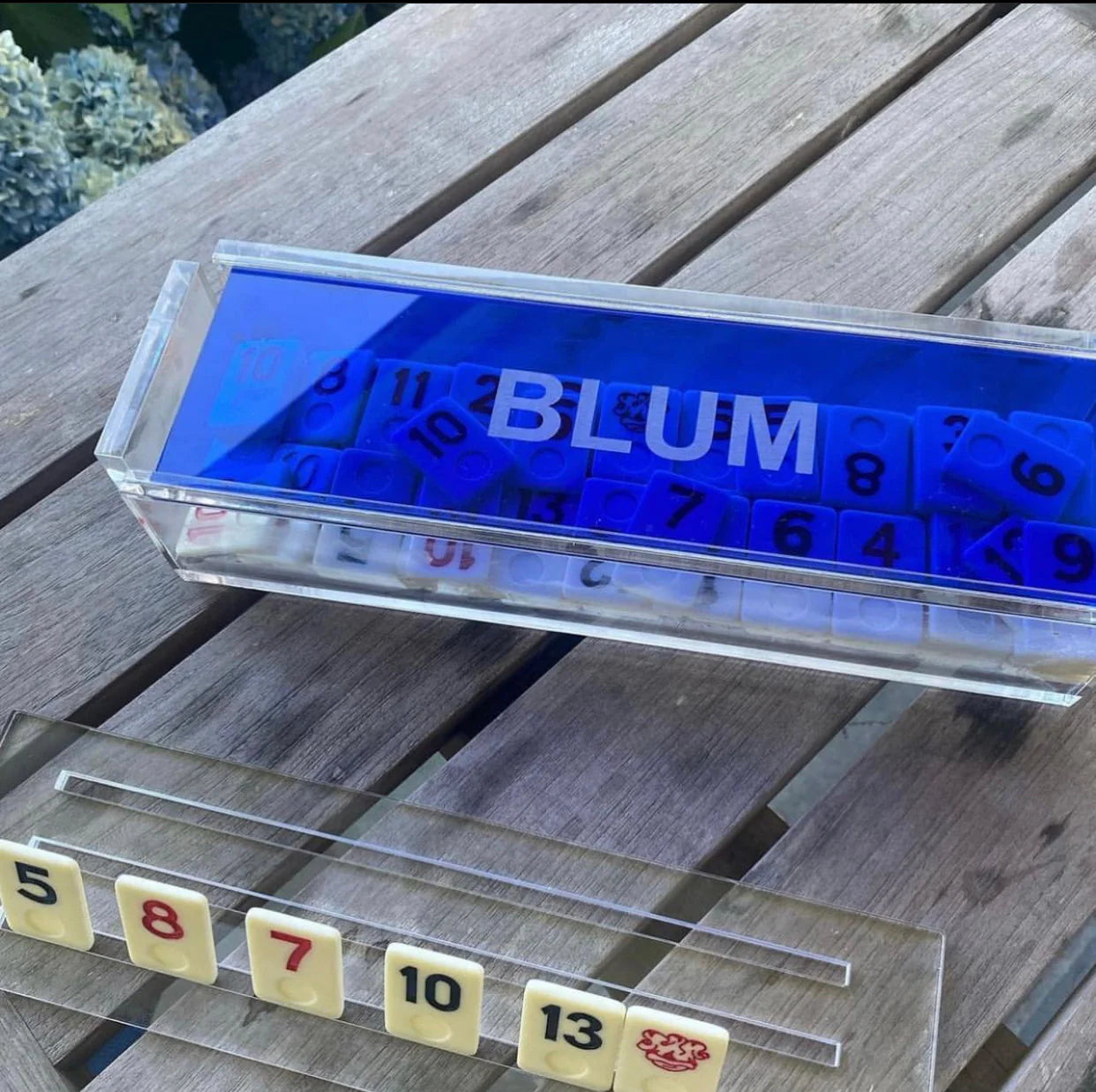 personalized lucite rummikub game set for summer 