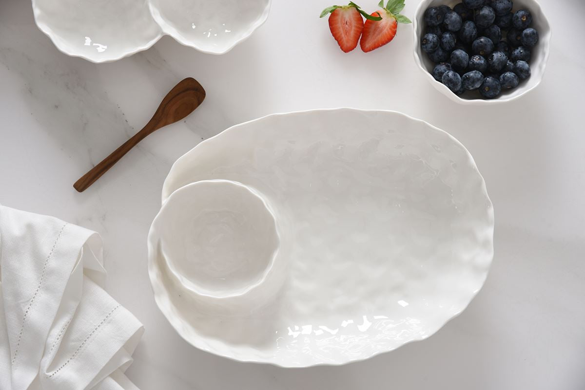 Porcelain Oval Chip & Dip