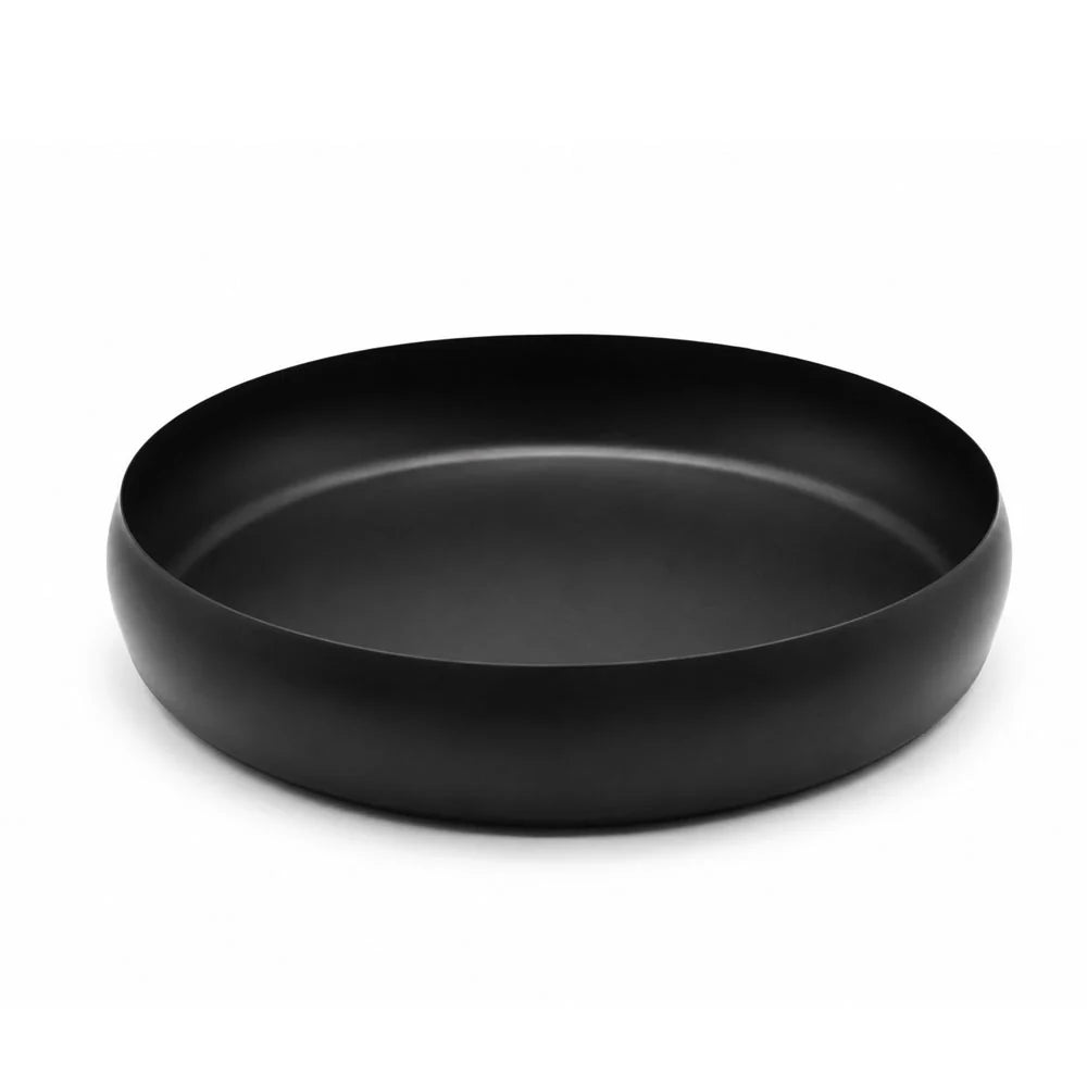 Matte Black Stainless Steel Round Tray