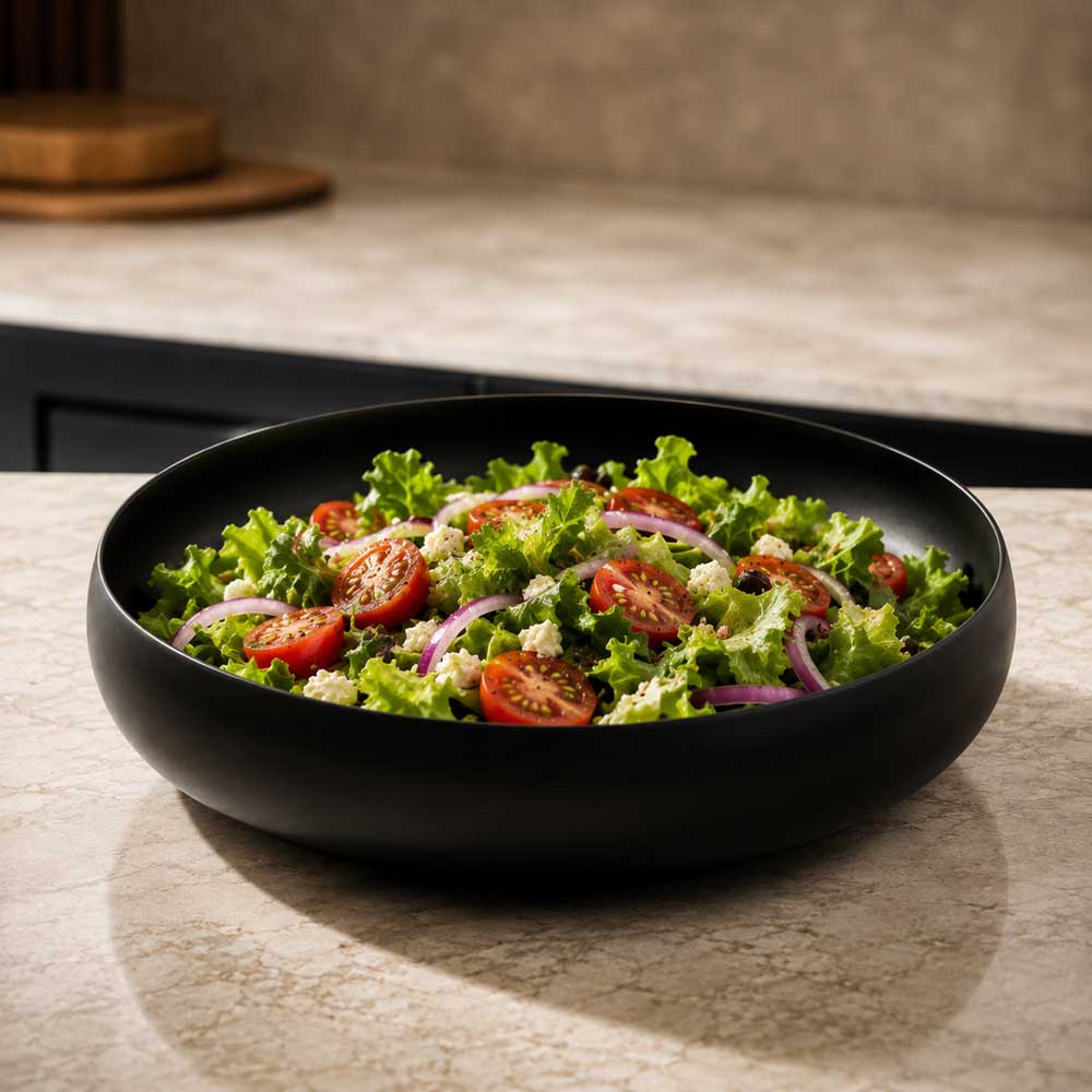 Matte Black Stainless Steel Round Tray