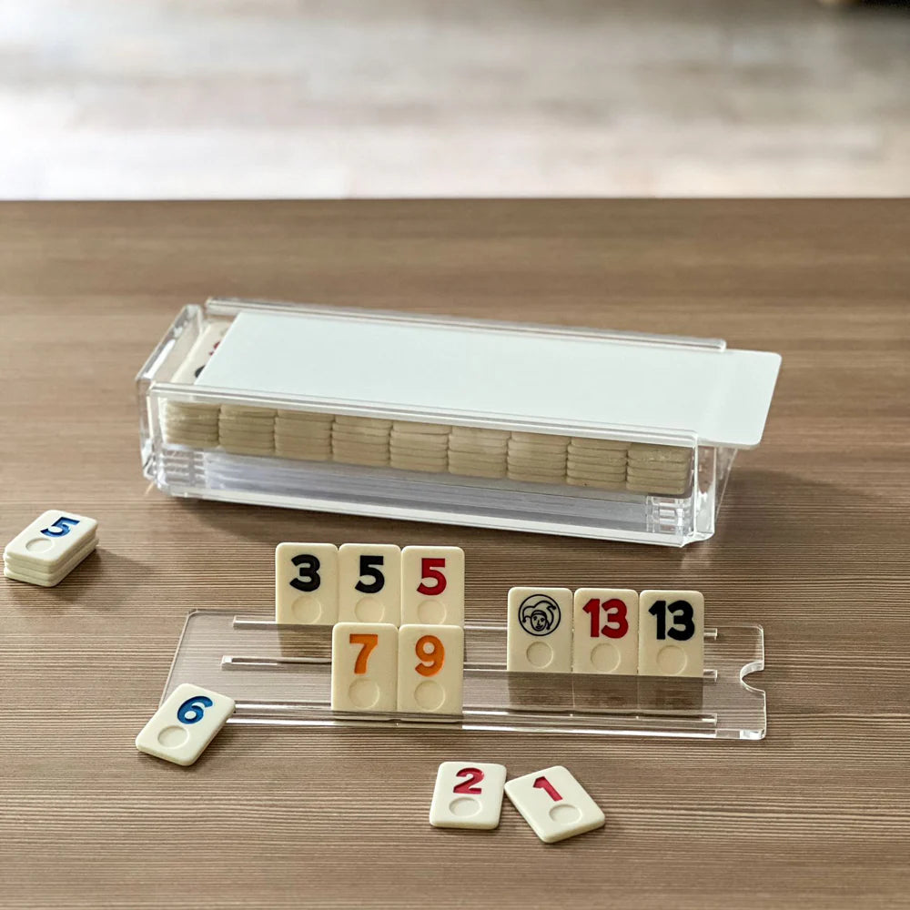 Lucite Acrylic Rummikub Tile Game Set