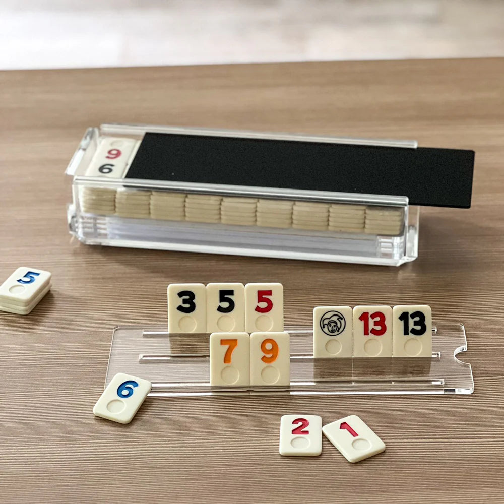 Lucite Acrylic Rummikub Tile Game Set