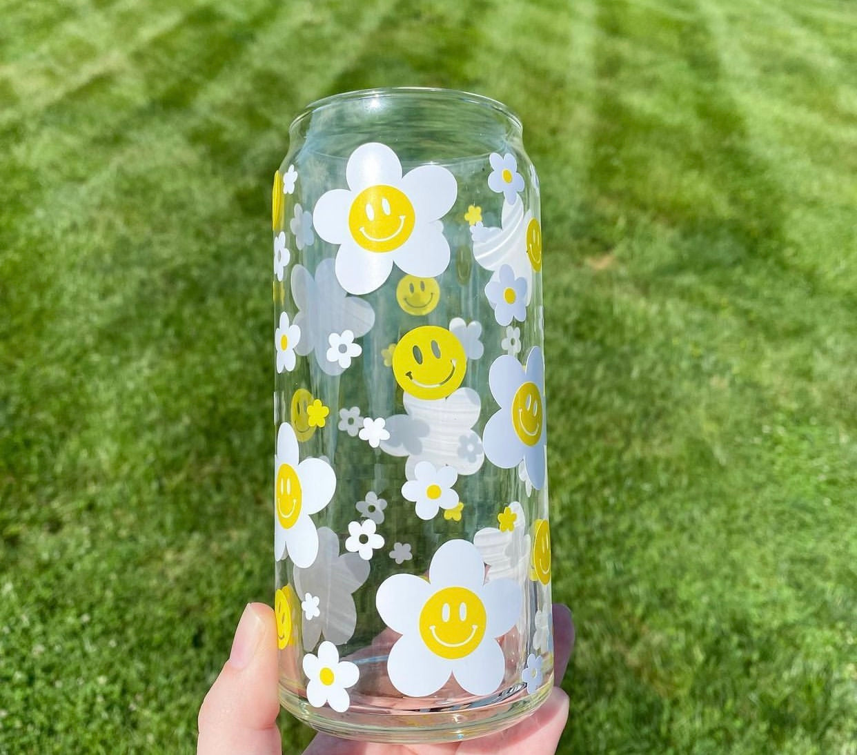 Customized Printed Beer Can Glass Cup