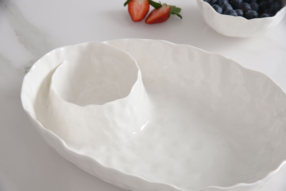 Porcelain Oval Chip & Dip