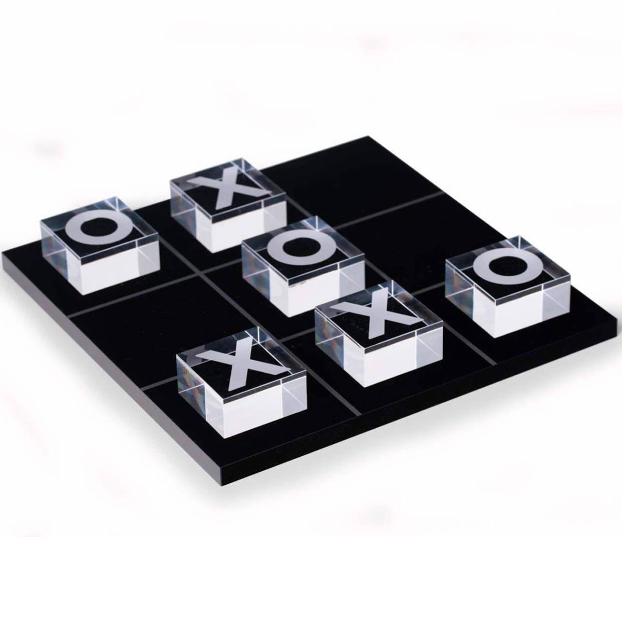 Acrylic lucite tic tac toe game set