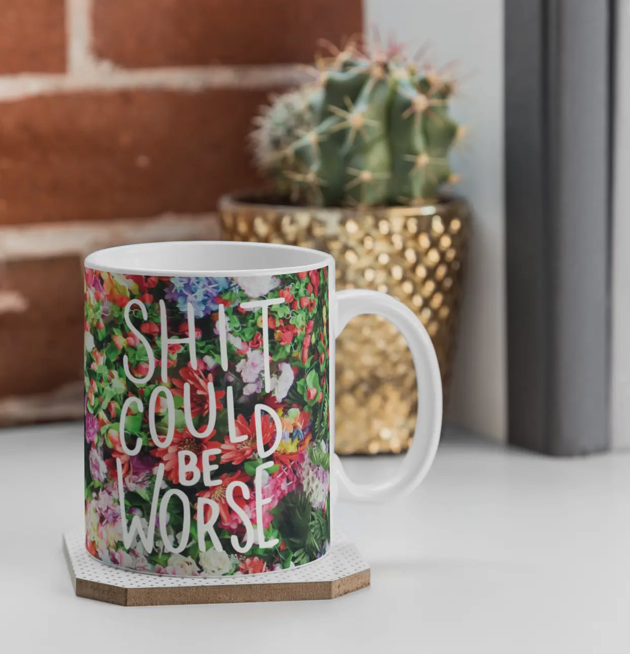 Shit Could Be Worse Ceramic Funny Coffee Mug - morning coffee mug 