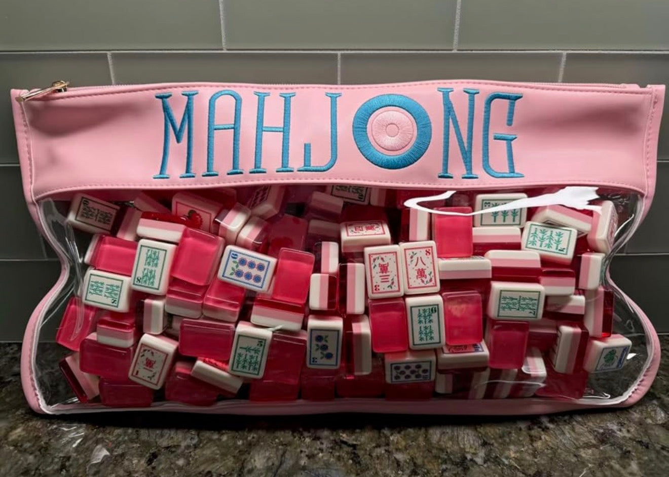 Mahjong Clear Tile Pouch