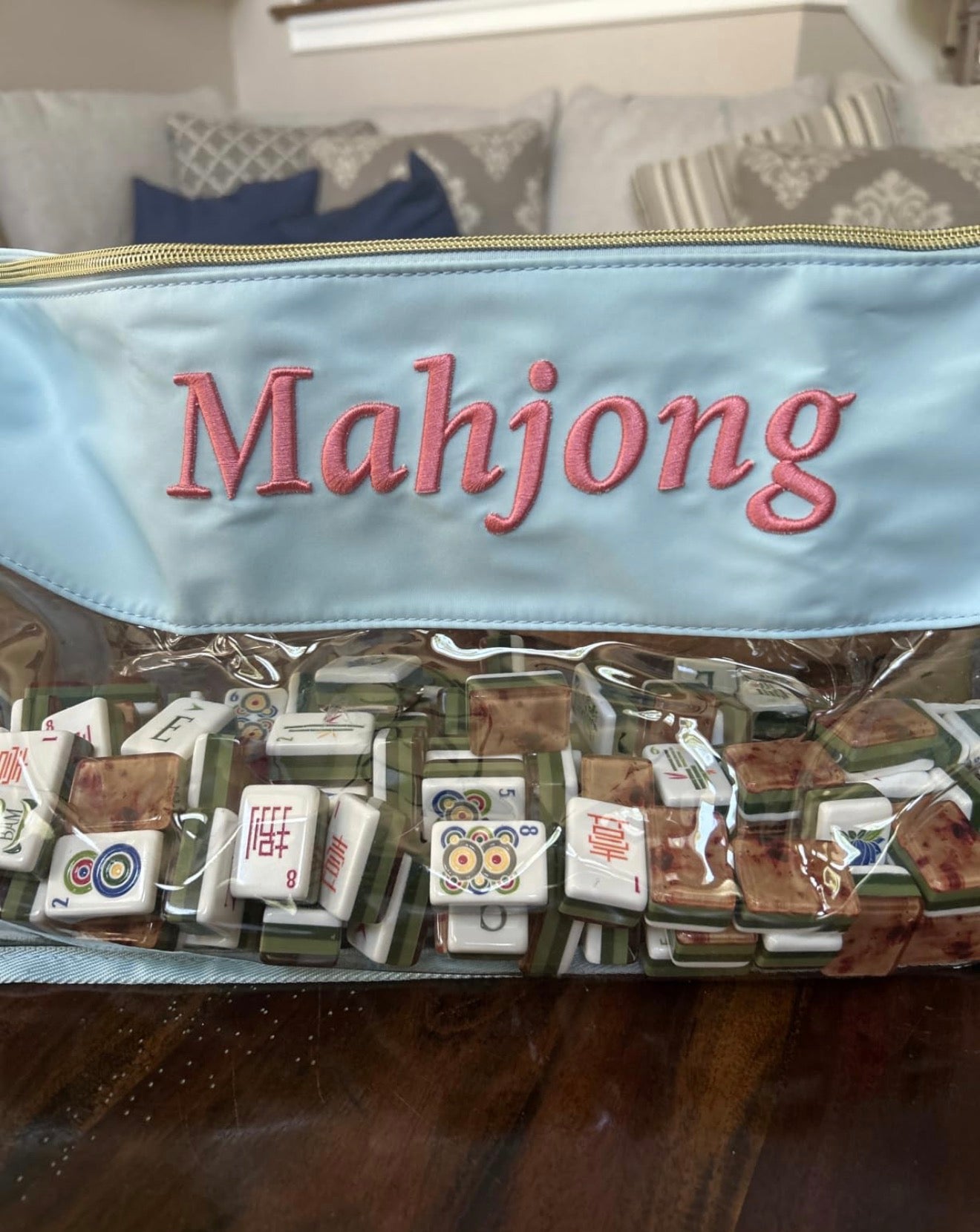 Mahjong Clear Tile Pouch