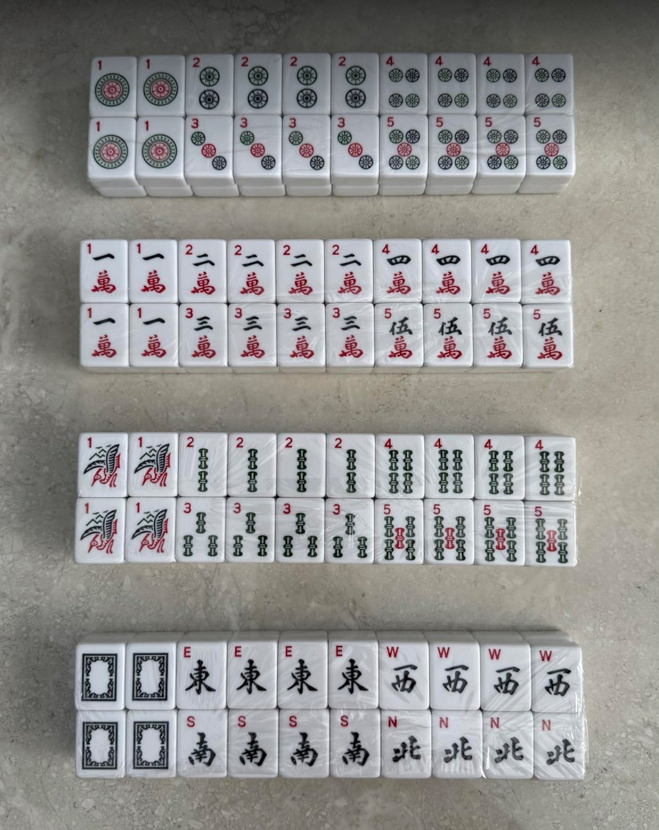 Mahjong Tile Set with Carrying Bag