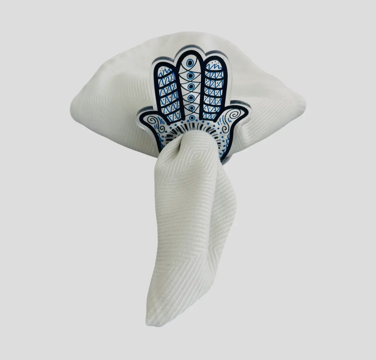 Acrylic Hamsa Napkin Ring - set of 4