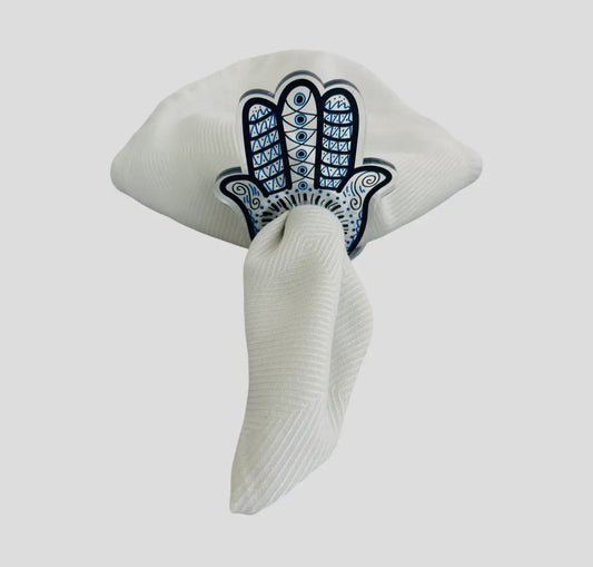 Acrylic Hamsa Napkin Ring - set of 4