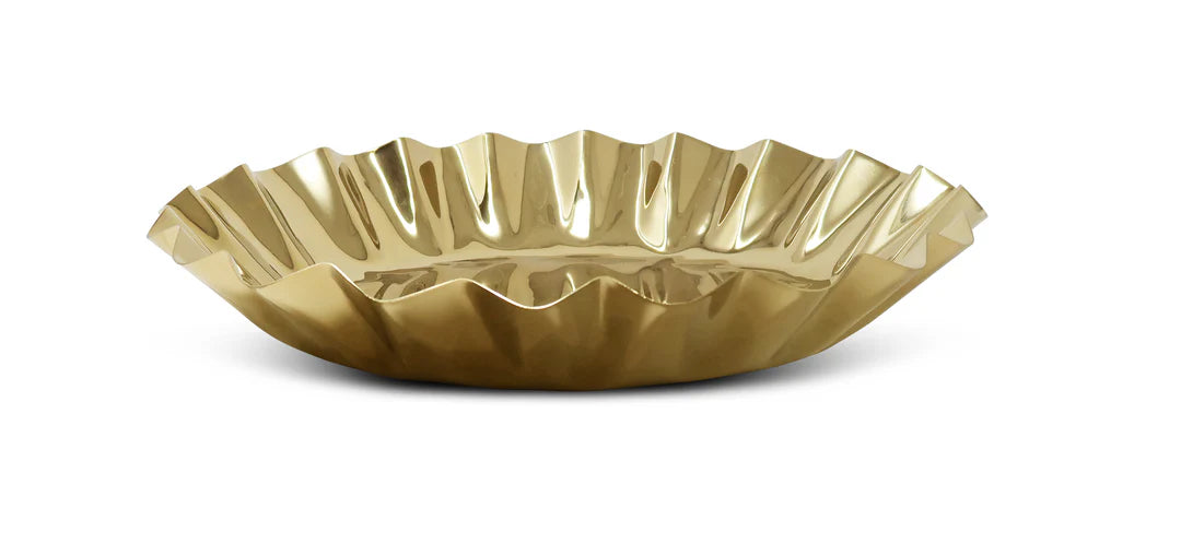 Stainless Steel Tray Bowl With Wavy Edge