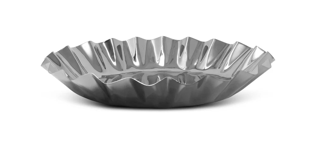 Stainless Steel Tray Bowl With Wavy Edge