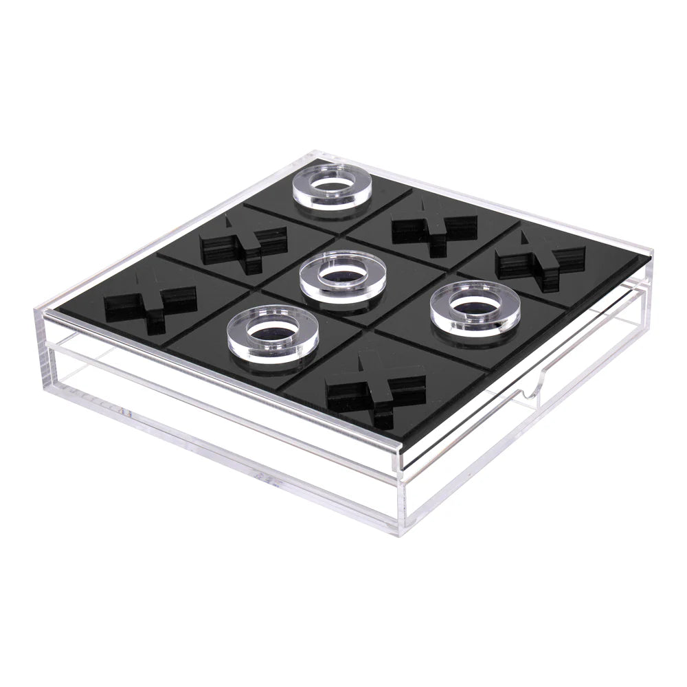 Lucite Tic Tac Toe & Chess Game Set