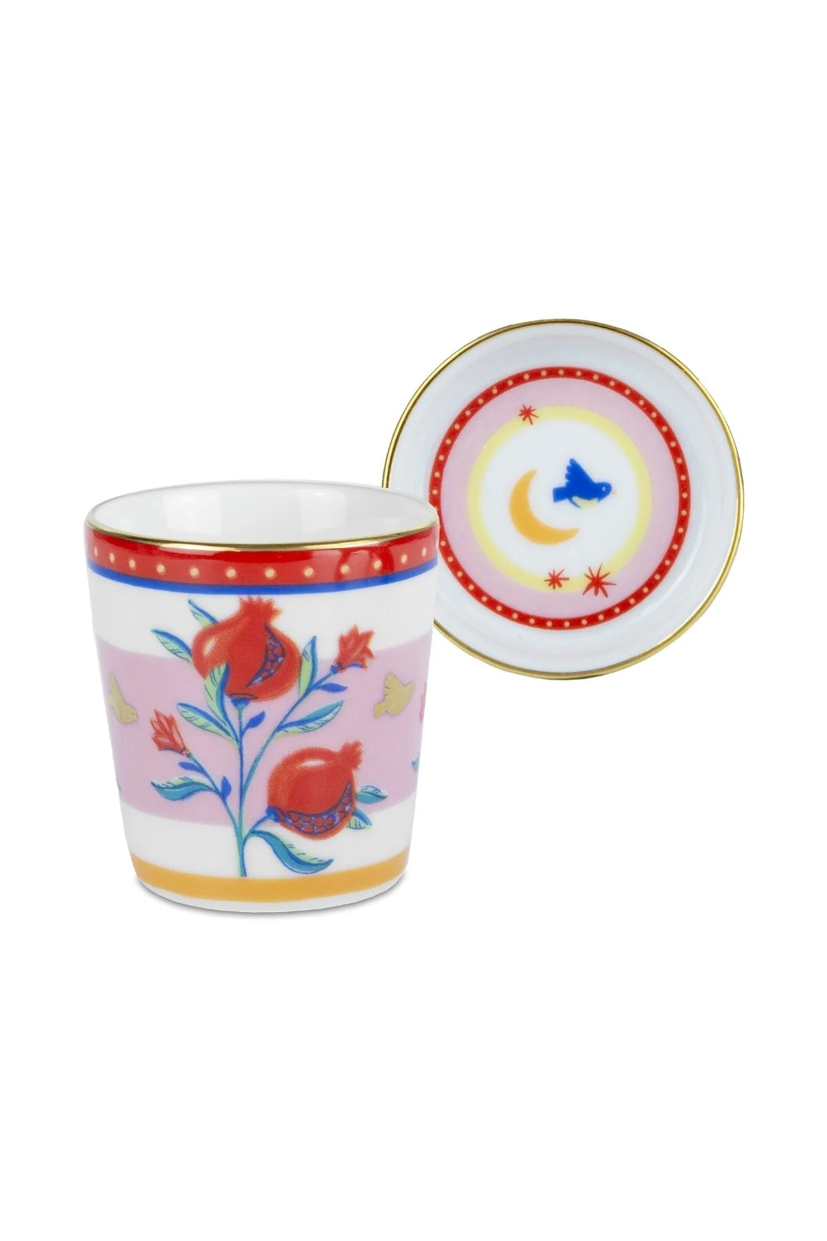 Porcelain Espresso Cup With Saucer/Lid