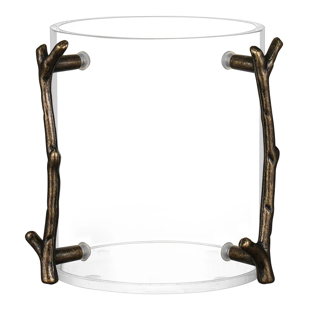 Lucite Wash Cup With Branch Handles