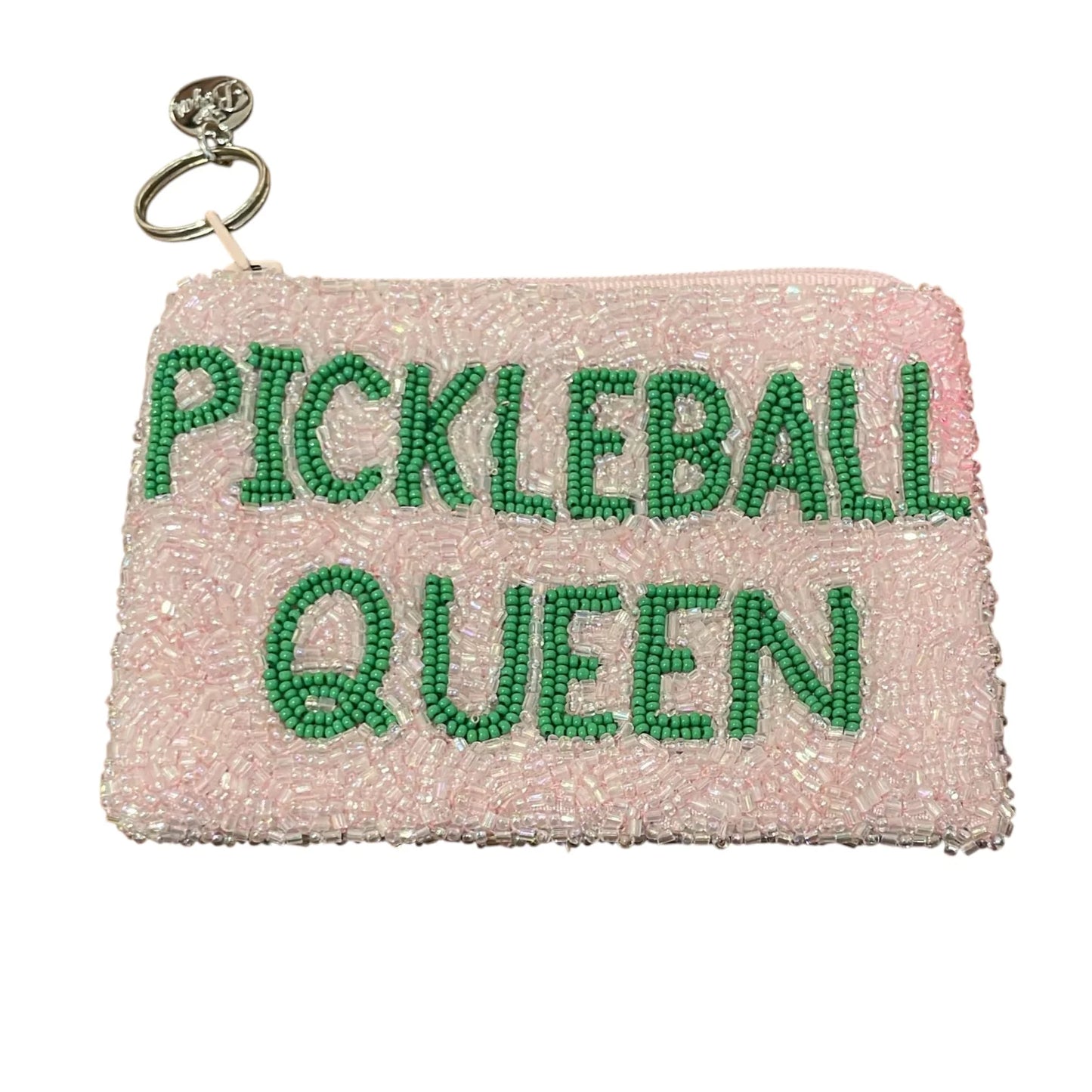 Pickleball Queen Beaded Coin Purse