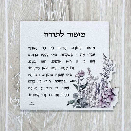 Leather Mizmor letodah magnet 