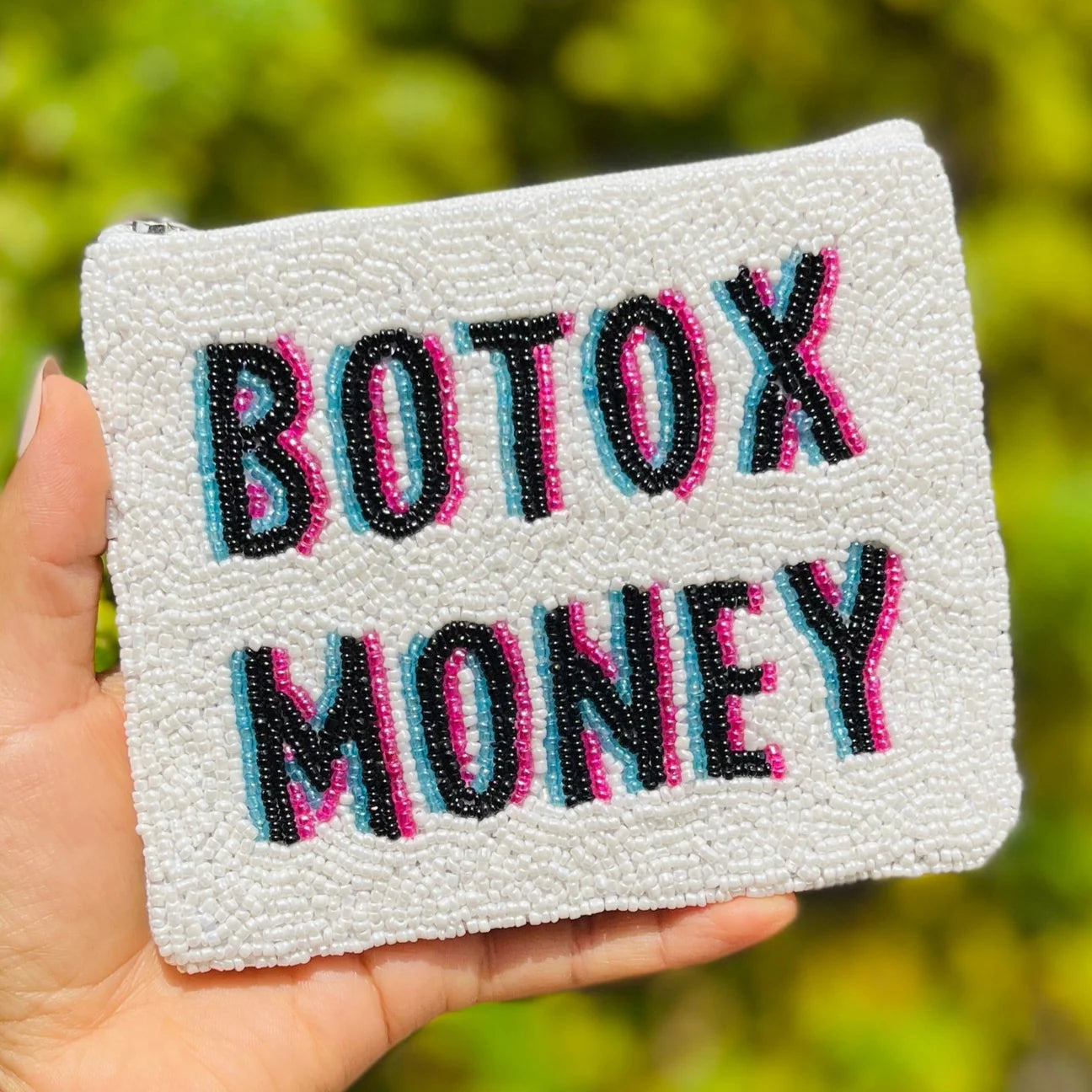 Botox Money Beaded Coin Purse